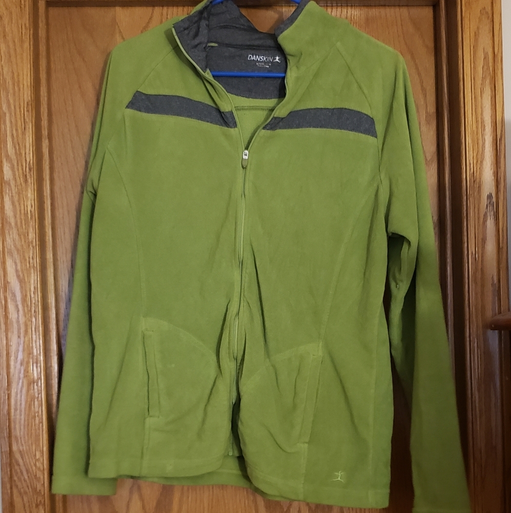 Danskin green fleece jacket